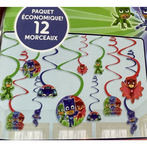 PJ Masks Birthday Party Decorations Lot of 3 Packs (12 pieces ea) Red Green Blue - Picture 3 of 5